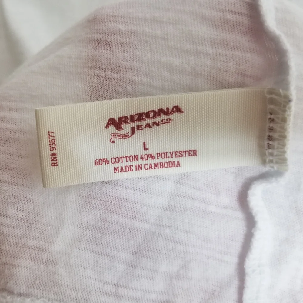 VGUC white Arizona cotton/poly shirt - Picture 3 of 4